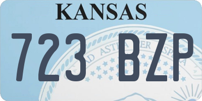 KS license plate 723BZP