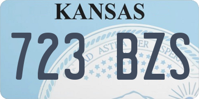 KS license plate 723BZS