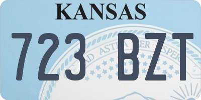 KS license plate 723BZT