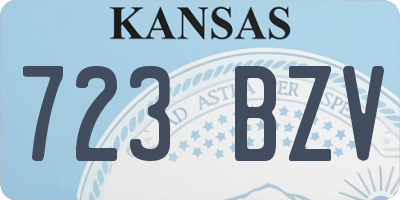 KS license plate 723BZV