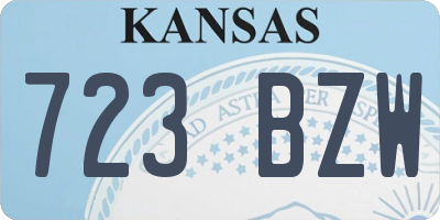 KS license plate 723BZW