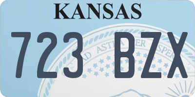 KS license plate 723BZX