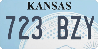 KS license plate 723BZY