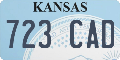 KS license plate 723CAD