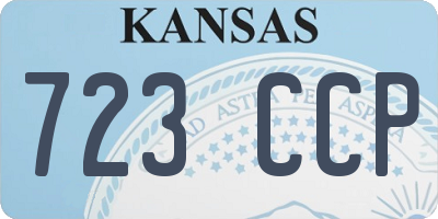KS license plate 723CCP