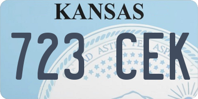 KS license plate 723CEK