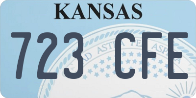 KS license plate 723CFE