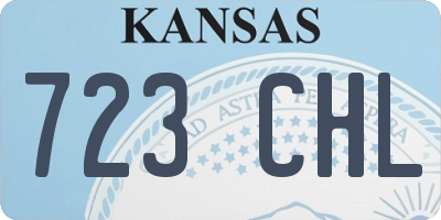 KS license plate 723CHL
