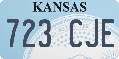 KS license plate 723CJE