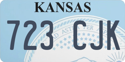 KS license plate 723CJK