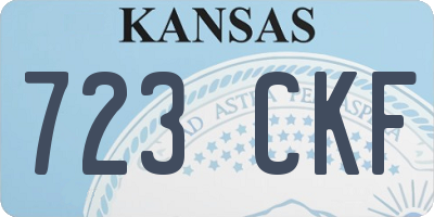 KS license plate 723CKF