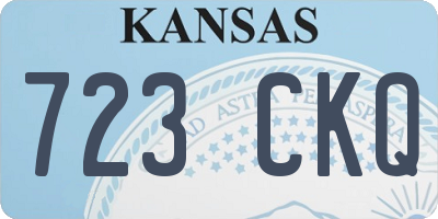 KS license plate 723CKQ