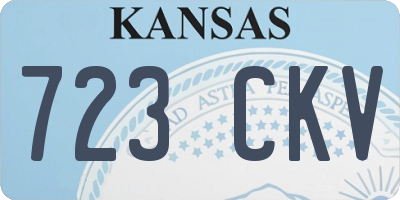 KS license plate 723CKV