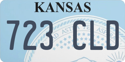 KS license plate 723CLD
