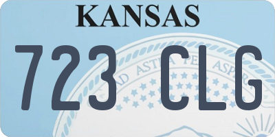 KS license plate 723CLG