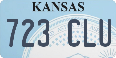 KS license plate 723CLU