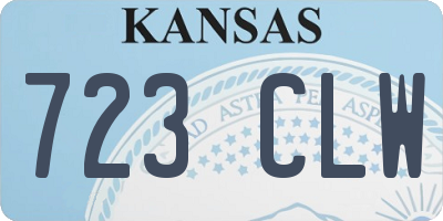 KS license plate 723CLW