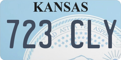 KS license plate 723CLY