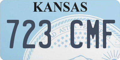 KS license plate 723CMF