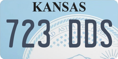 KS license plate 723DDS
