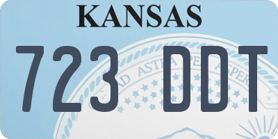 KS license plate 723DDT