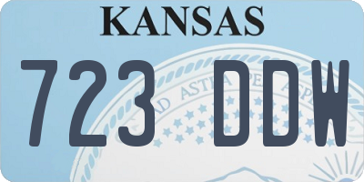 KS license plate 723DDW