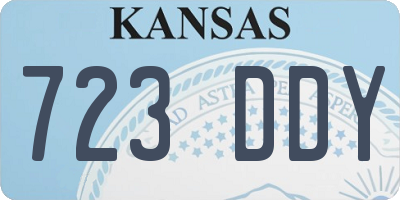 KS license plate 723DDY