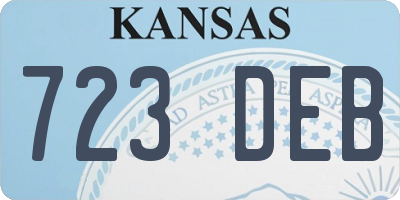 KS license plate 723DEB