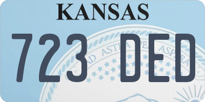KS license plate 723DED