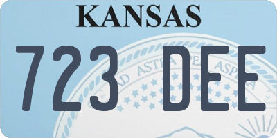 KS license plate 723DEE