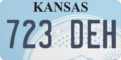 KS license plate 723DEH