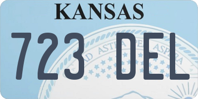 KS license plate 723DEL