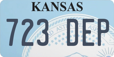 KS license plate 723DEP