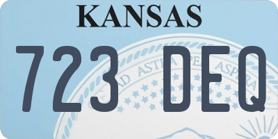 KS license plate 723DEQ