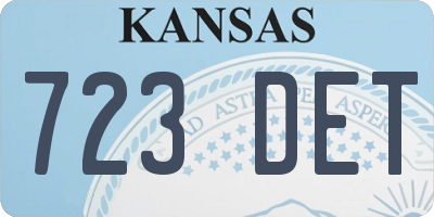 KS license plate 723DET
