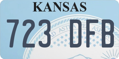 KS license plate 723DFB