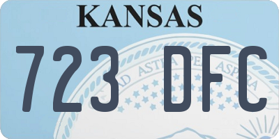 KS license plate 723DFC