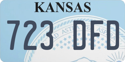 KS license plate 723DFD