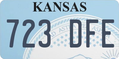 KS license plate 723DFE