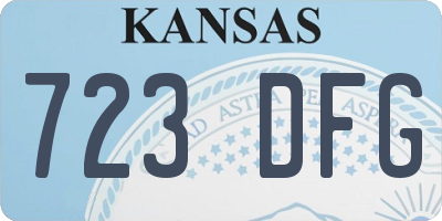 KS license plate 723DFG