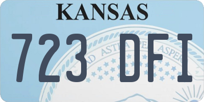 KS license plate 723DFI