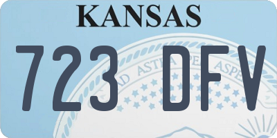 KS license plate 723DFV