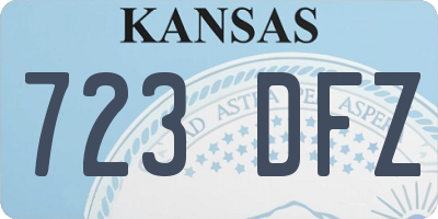 KS license plate 723DFZ