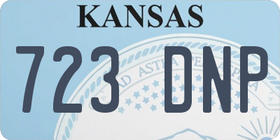 KS license plate 723DNP