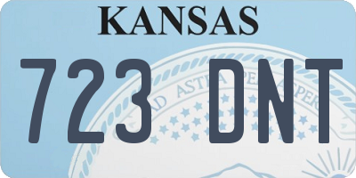 KS license plate 723DNT
