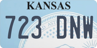 KS license plate 723DNW