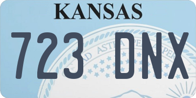 KS license plate 723DNX