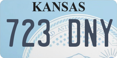 KS license plate 723DNY