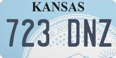 KS license plate 723DNZ