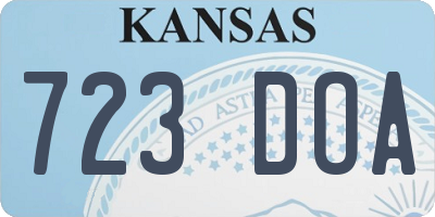 KS license plate 723DOA